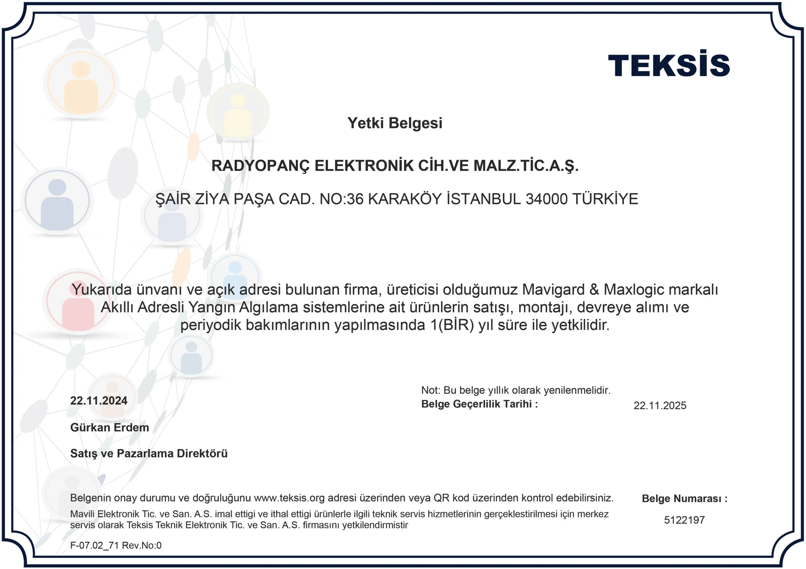 Sanayi Sicil Belgesi